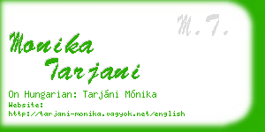 monika tarjani business card